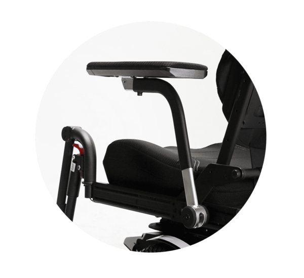 Flip-up Armrest, seat frame mount | KARMA Medical